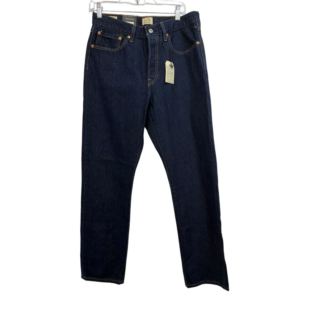 Levis 501 Original Dark Wash Straight Leg Button Fly Jeans 30x30 (EE32)NEW